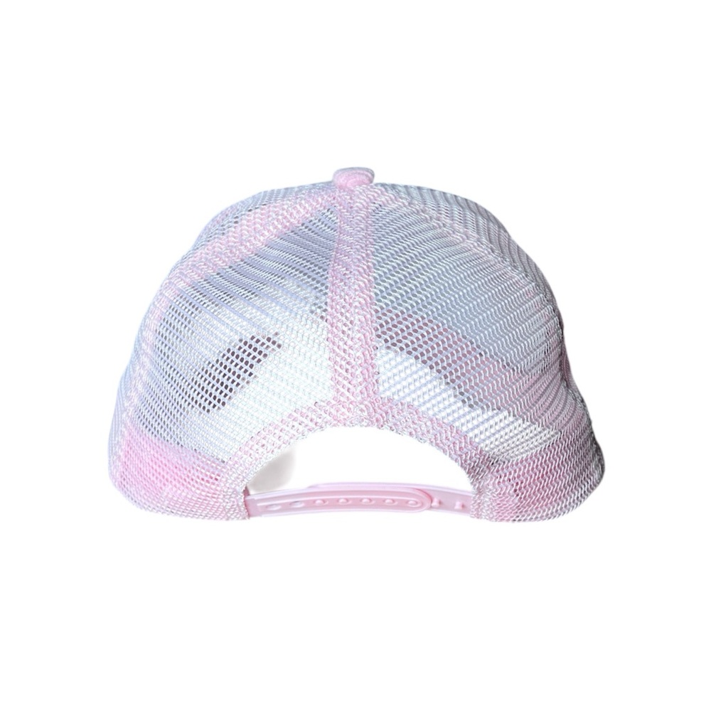 New Boys Lie Pink Trucker Hat with Embroidered Logo - Picture 2 of 3